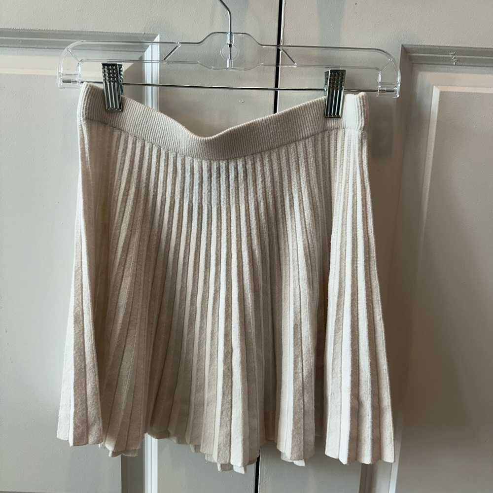 Blue Blush Cream Mini Skirt